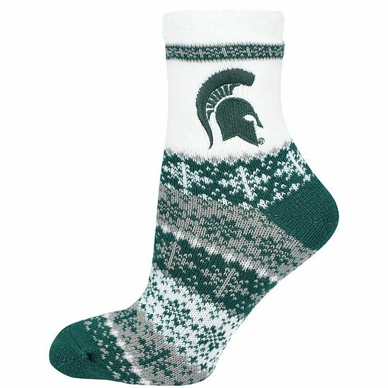 Best Pirce 🔔 Unbranded 👩 Women's ZooZatz Michigan State Spartans Team Color Holiday Ankle 🧦 Socks ✔️