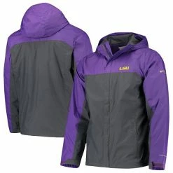 Buy 🌟 Unbranded Men's Columbia Purple/Gray LSU Tigers Glennaker Storm Full-Zip Jacket 🌟