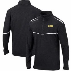 Best Sale 😉 Unbranded Men's Columbia Black LSU Tigers Scorecard Quarter-Zip Jacket 🤩