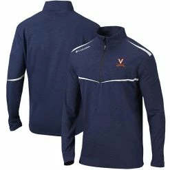 New 🧨 Unbranded Men's Columbia Navy Virginia Cavaliers Scorecard Quarter-Zip Jacket ✔️