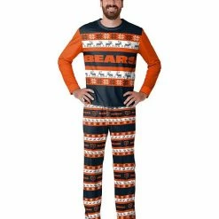Outlet 🥰 Unbranded Men's FOCO Navy Chicago Bears Team Ugly Pajama Set 🥰