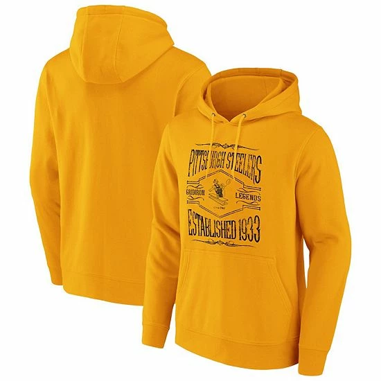 Deals ๐ Unbranded Men's NFL X Darius Rucker Collection By Fanatics Gold Pittsburgh Steelers 2-Hit Pullover Hoodie โค๏ธ
