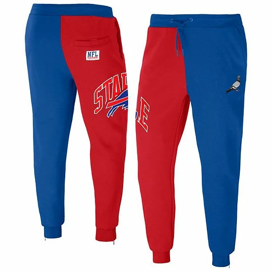 Deals ⭐ Unbranded Men's NFL X Staple Royal Buffalo Bills Split Logo Fleece Pants ❤️ - Image 2