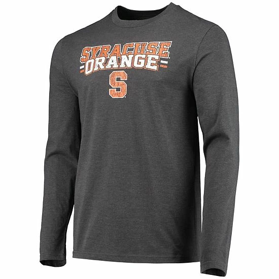 Cheap 😀 Unbranded Men's Concepts Sport Orange/Heathered Charcoal Syracuse Orange Meter Long Sleeve T-Shirt & Pants Sleep Set 🥰 - Image 2