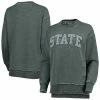 Cheapest 🔔 Unbranded 👩 Women's Pressbox Green Michigan State Spartans Marniville Vintage Wash Pullover Sweatshirt 💯