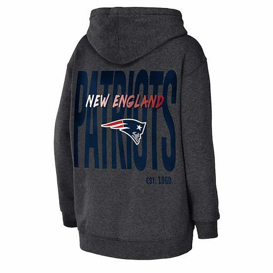 Hot Sale ๐ฅฐ Unbranded ๐ฉ Women's WEAR By Erin Andrews Heather Charcoal New England Patriots Fleece Pullover Hoodie ๐ - Image 4