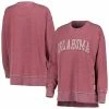 Flash Sale 😍 Unbranded 👩 Women's Pressbox Crimson Oklahoma Sooners Marniville Vintage Wash Pullover Sweatshirt 😍