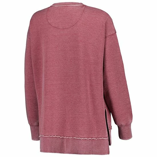 Flash Sale 😍 Unbranded 👩 Women's Pressbox Crimson Oklahoma Sooners Marniville Vintage Wash Pullover Sweatshirt 😍 - Image 4