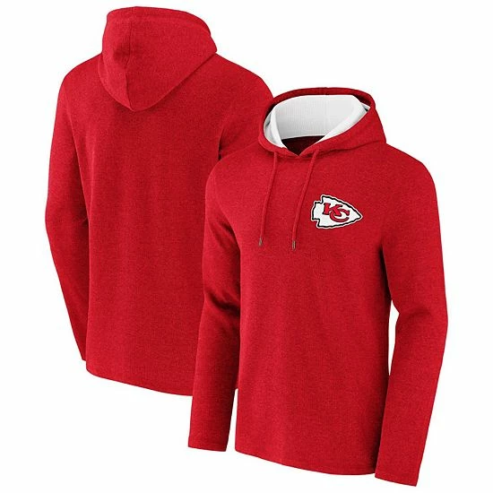 Best reviews of ๐ Unbranded Men's NFL X Darius Rucker Collection By Fanatics Heathered Red Kansas City Chiefs Waffle Knit Pullover Hoodie ๐ - Image 2