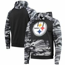 Best deal 🎉 Unbranded Men's FOCO Black Pittsburgh Steelers Camo Raglan Pullover Hoodie 👍