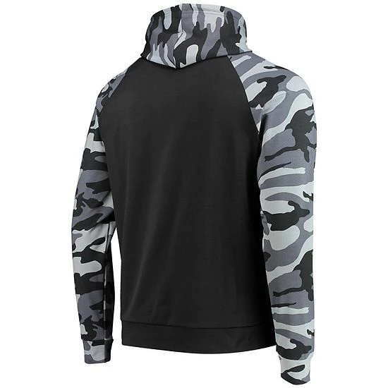 Best deal 🎉 Unbranded Men's FOCO Black Pittsburgh Steelers Camo Raglan Pullover Hoodie 👍 - Image 4