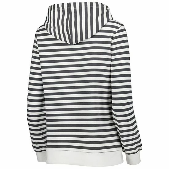 Outlet ๐งจ Unbranded ๐ฉ Women's Charcoal/White Michigan Wolverines ๐ฌ Candy Stripe Tri-Blend Quarter-Zip Hoodie ๐ - Image 4