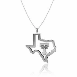 New 🥰 Unbranded Dayna Designs Texas Tech Red Raiders Team State Outline Necklace 🎉