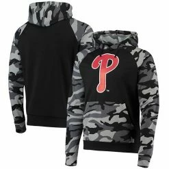 Best deal 🧨 Unbranded Men's FOCO Black Philadelphia Phillies Camo Raglan Pullover Hoodie 🔔