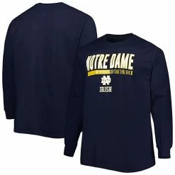 Buy 🔔 Unbranded Men's Navy Notre Dame Fighting Irish Big & Tall Two-Hit Raglan Long Sleeve T-Shirt 👍