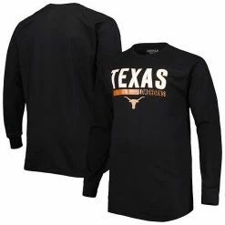 Top 10 😍 Unbranded Men's Black Texas Longhorns Big & Tall Two-Hit Raglan Long Sleeve T-Shirt ⌛