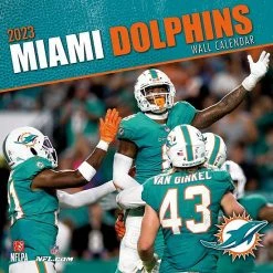 Outlet 😉 Unbranded Miami Dolphins 2023 12" X 12" Team Wall Calendar 😍