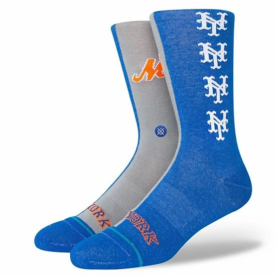 Discount 🛒 Unbranded Men's Stance New York Mets Split Crew 🧦 Socks 👏