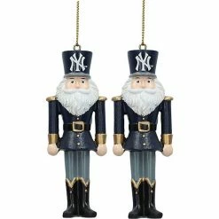Promo 🎉 Unbranded New York Yankees 2-Pack Santa Nutcracker Ornament Set 😀