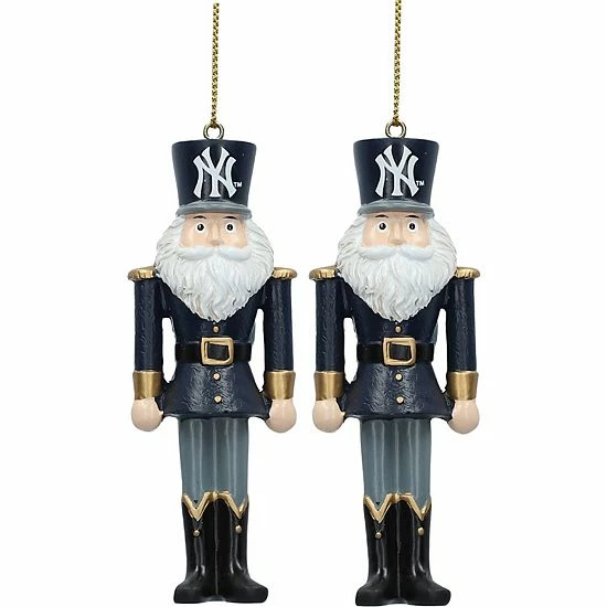 Promo ๐ Unbranded New York Yankees 2-Pack Santa Nutcracker Ornament Set ๐