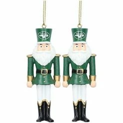 Discount 🔥 Unbranded New York Jets 2-Pack Santa Nutcracker Ornament Set ✨