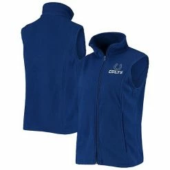 Brand new ⌛ Unbranded 👩 Women's Indianapolis Colts Royal Houston Fleece Full-Zip Vest 👍