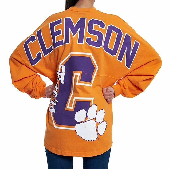 Hot Sale 💯 Unbranded 👩 Women's Orange Clemson Tigers Loud N Proud Spirit Jersey T-Shirt 👏