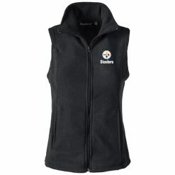 Brand new 😉 Unbranded 👩 Women's Pittsburgh Steelers Black Houston Fleece Full-Zip Vest 🥰