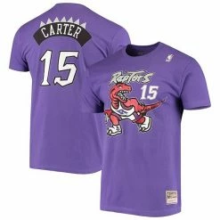Best reviews of 😉 Unbranded Men's Mitchell & Ness Vince Carter Purple Toronto Raptors Hardwood Classics Stitch Name & Number T-Shirt 🥰