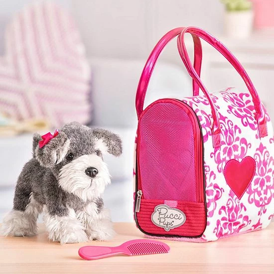 Top 10 ⌛ Unbranded Pink & White Plush Bag & Schnauzer 🔔 - Image 3