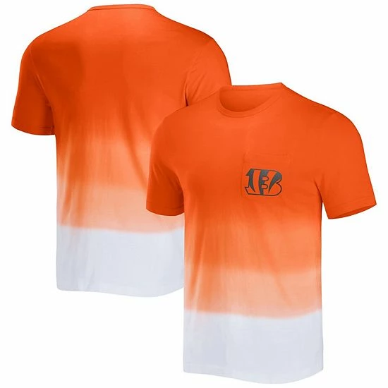Best deal 😉 Unbranded Men's NFL X Darius Rucker Collection By Fanatics Orange/White Cincinnati Bengals Dip Dye Pocket T-Shirt 💯