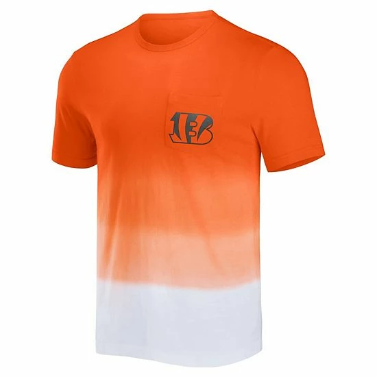 Best deal 😉 Unbranded Men's NFL X Darius Rucker Collection By Fanatics Orange/White Cincinnati Bengals Dip Dye Pocket T-Shirt 💯 - Image 3