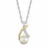 Best Sale 👏 Unbranded Sterling Silver & 10k Gold Freshwater Cultured Pearl Pendant Necklace 👍