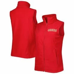 Brand new 🔔 Unbranded 👩 Women's Dunbrooke Scarlet San Francisco 49ers Fleece Full-Zip Vest 🎉