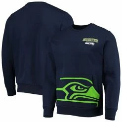 Buy 🎁 Unbranded Men's FOCO College Navy Seattle Seahawks Pocket Pullover Sweater 🛒
