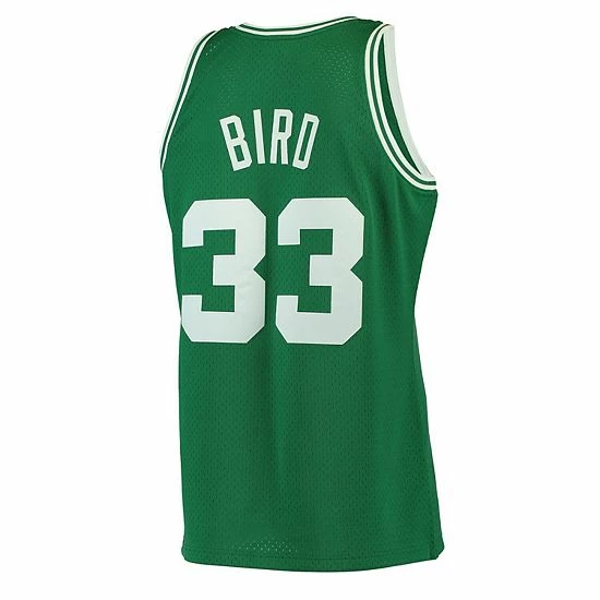 Discount ๐ Unbranded Men's Mitchell & Ness Larry Bird Kelly Green Boston Celtics 1985-86 Hardwood Classics Swingman Jersey ๐ - Image 4