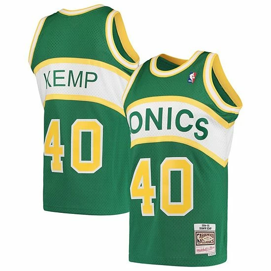 Coupon ❤️ Unbranded Men's Mitchell & Ness Shawn Kemp Green Seattle SuperSonics Hardwood Classics 1994-95 Swingman Jersey 🛒