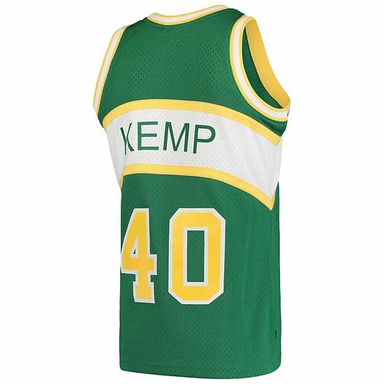 Coupon ❤️ Unbranded Men's Mitchell & Ness Shawn Kemp Green Seattle SuperSonics Hardwood Classics 1994-95 Swingman Jersey 🛒 - Image 4