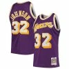 Best deal 🤩 Unbranded Men's Mitchell & Ness Magic Johnson Purple Los Angeles Lakers 1984-85 Hardwood Classics Swingman Player Jersey 🎉