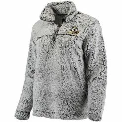 Top 10 💯 Unbranded 👩 Women's Gray Oregon Ducks Sherpa Super Soft Quarter-Zip Pullover Jacket 🔔