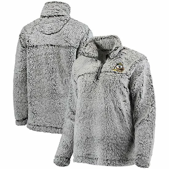 Top 10 💯 Unbranded 👩 Women's Gray Oregon Ducks Sherpa Super Soft Quarter-Zip Pullover Jacket 🔔 - Image 2