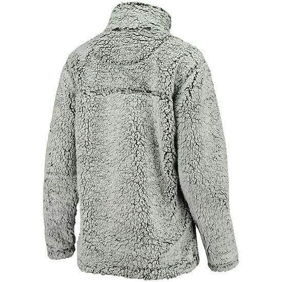 Discount ๐ฅ Unbranded ๐ฉ Women's Gray Illinois Fighting Illini Sherpa Super Soft Quarter Zip Pullover Jacket ๐ - Image 4