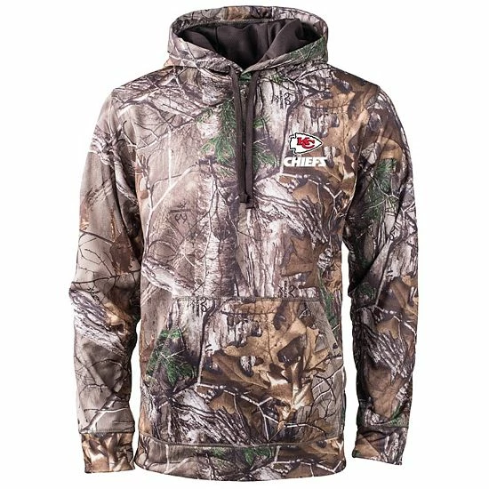 Budget ๐ Unbranded Men's Dunbrooke Realtree Camo Kansas City Chiefs Circle Champion Tech Fleece Pullover Hoodie ๐