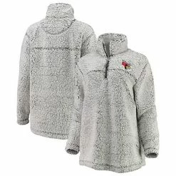 Top 10 😍 Unbranded 👩 Women's Gray Illinois State Redbirds Sherpa Super-Soft Quarter-Zip Pullover Jacket 🤩