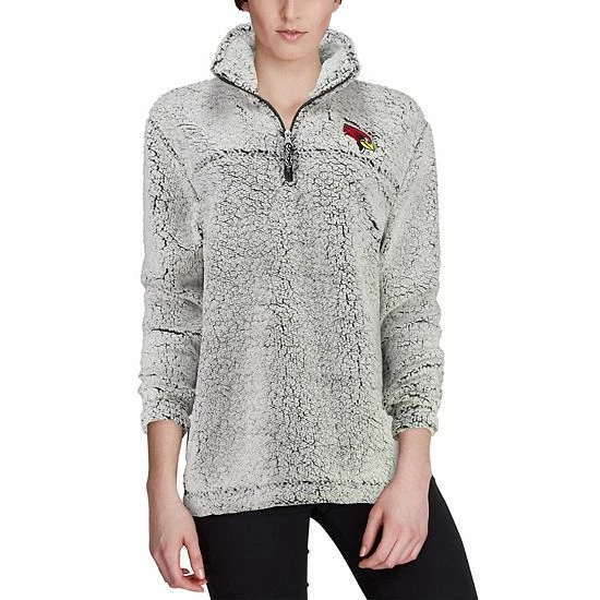 Top 10 ๐ Unbranded ๐ฉ Women's Gray Illinois State Redbirds Sherpa Super-Soft Quarter-Zip Pullover Jacket ๐คฉ - Image 5