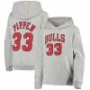 Outlet 😍 Unbranded Youth Mitchell & Ness Scottie Pippen Heathered Gray Chicago Bulls Hardwood Classics Name & Number Pullover Hoodie ❤️
