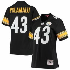 Best deal 😍 Unbranded 👩 Women's Mitchell & Ness Troy Polamalu Black Pittsburgh Steelers Legacy Replica Team Jersey 🔥