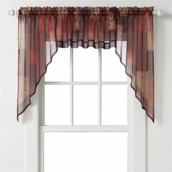 Coupon 🎁 Unbranded Eden Swag Curtain Pair - 56" X 36" Multi 💯