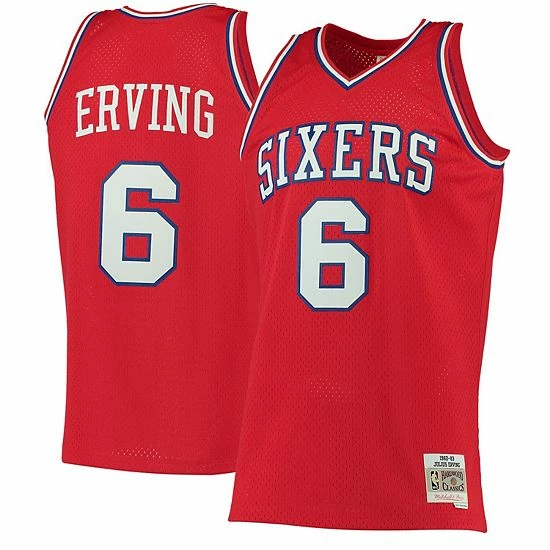 Best reviews of ๐งจ Unbranded Men's Mitchell & Ness Julius Erving Red Philadelphia 76ers 1982-83 Hardwood Classics Swingman Jersey ๐ - Image 2