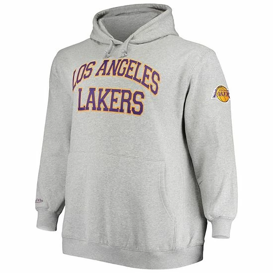 Wholesale ✨ Unbranded Men's Mitchell & Ness Shaquille O'Neal Heathered Gray Los Angeles Lakers Big & Tall Name & Number Pullover Hoodie 🤩 - Image 3